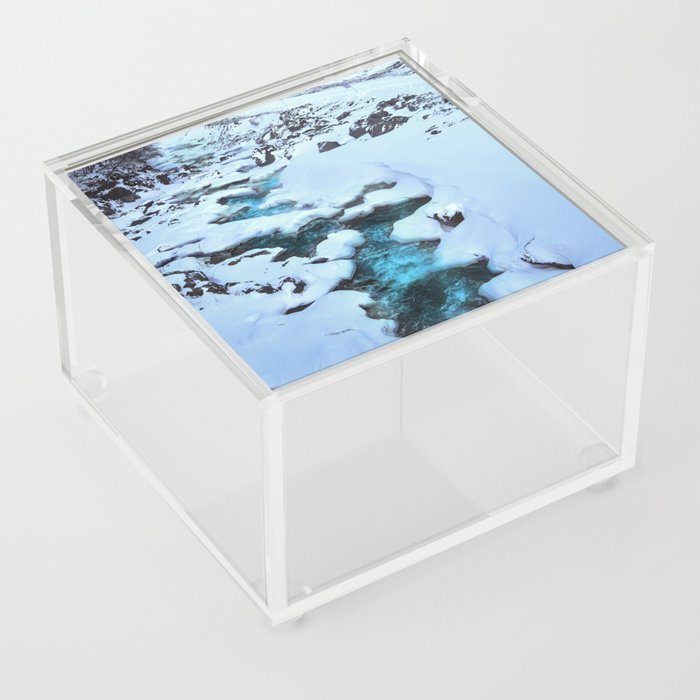 China Photography - Ice Cold Creek Going Down The Snowy Mountain Acrylic Box