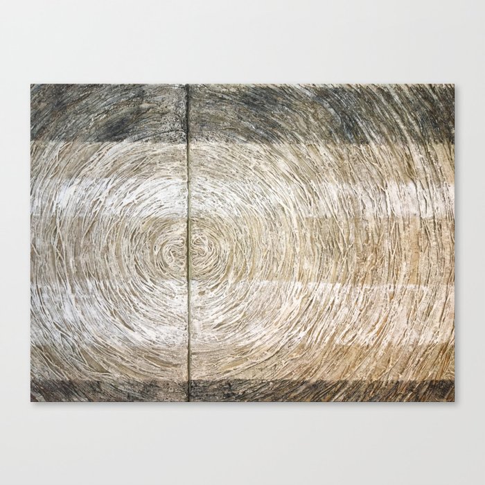 Tree Bark Texture Wood Fibers Texture Abstract Art Canvas Print