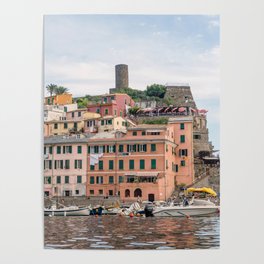 Colorful Italian City | Mediterranean, Italy, Europe Pastel Travel Photography Poster