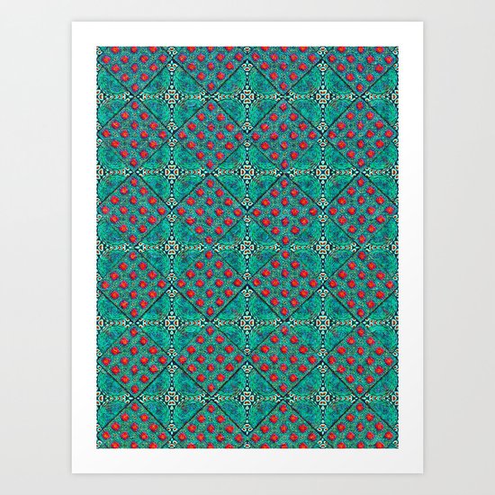 Cottage Garden Pattern Art Print