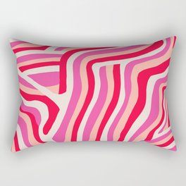 pink zebra stripes Rectangular Pillow