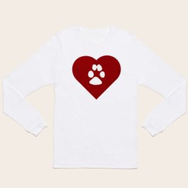 Pawprint on My Heart Long Sleeve T-shirt