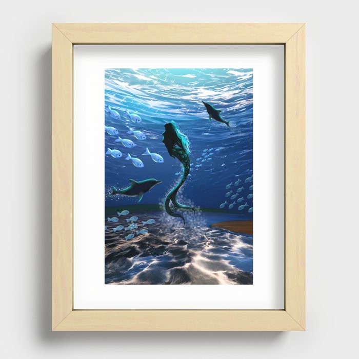 Mermaid Magical Ocean Spirit Recessed Framed Print