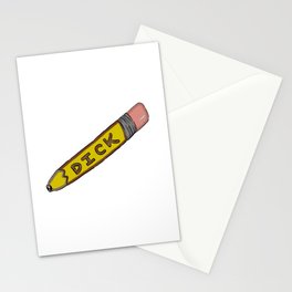 Pencil Dick - Humor Comic Art - Digital Design - Jokes & Comedy Stationery Cards