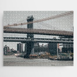 New York City Brooklyn Bridge and Manhattan Bridge Jigsaw Puzzle