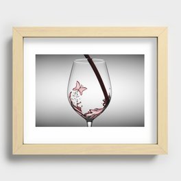 Wine Butterfly Recessed Framed Print