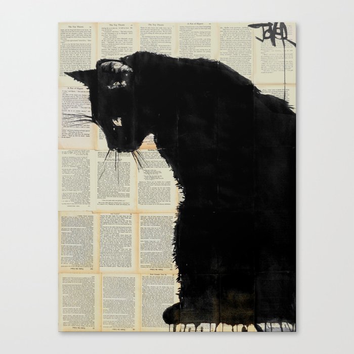 CAT BLACK Canvas Print