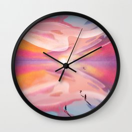 Sunset feel, Uyuni Salar  Wall Clock