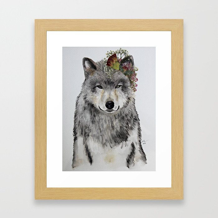 Wolfish Grin Framed Art Print