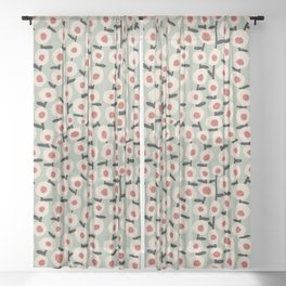 Dots & Flowers #1 Sheer Curtain