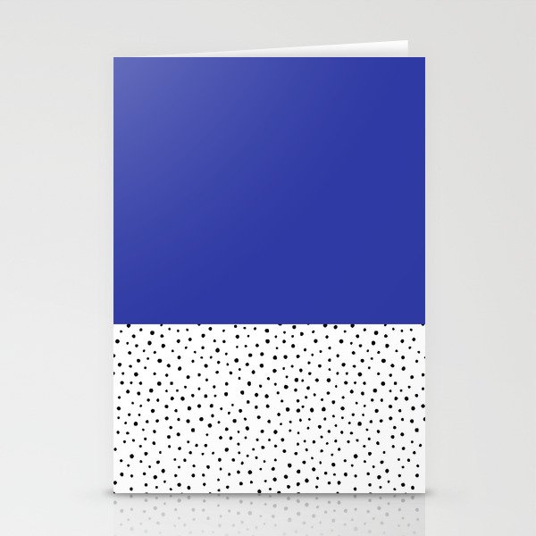 Navy Blue + Preppy Polka Dots Stationery Cards