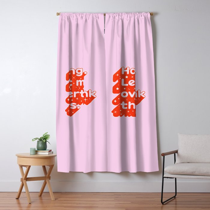 Let Me Overthink This Anxiety Typography Blackout Curtain by