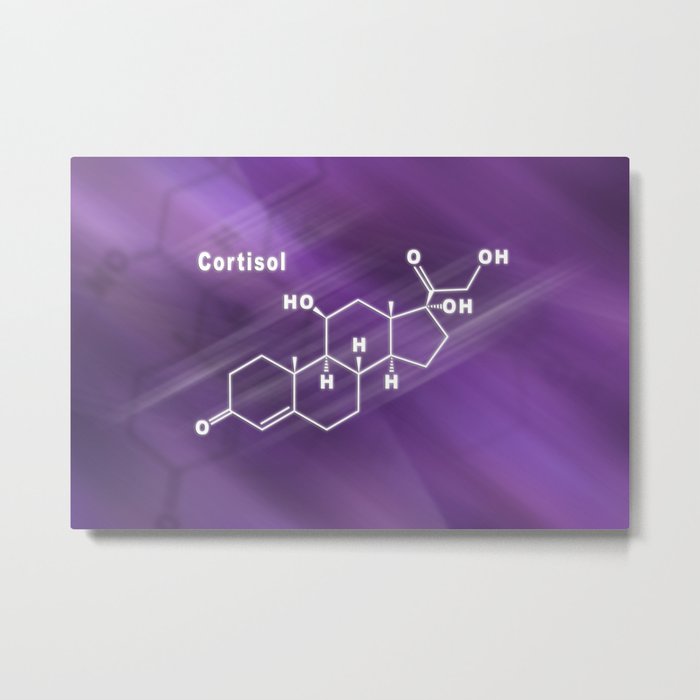 Cortisol Hormone Structural chemical formula Metal Print