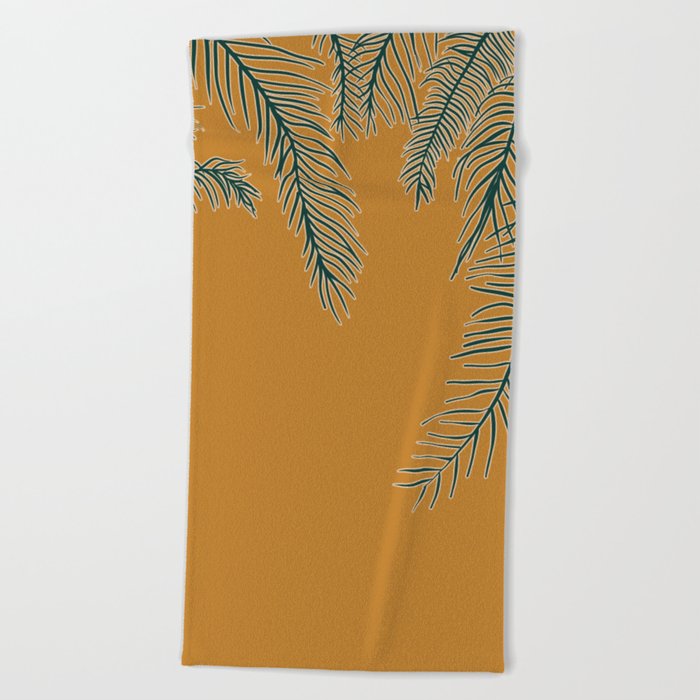 Tropical retro day Beach Towel