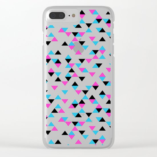 Electric Triangles Clear iPhone Case