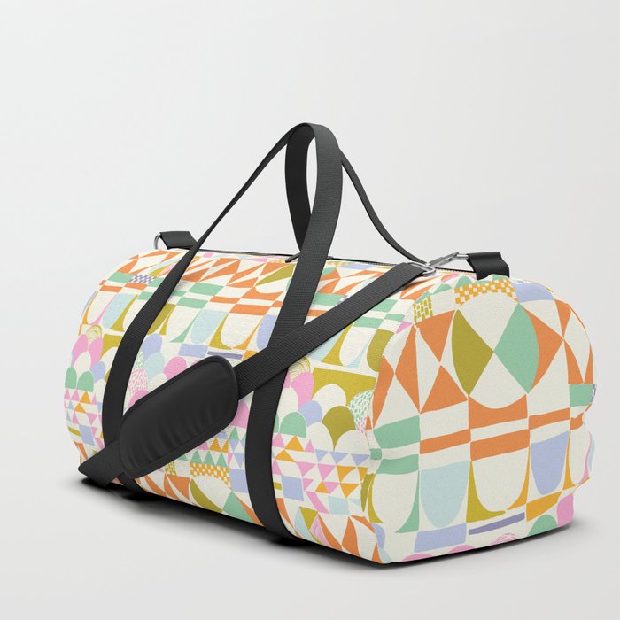 California geometric pattern 6 soft colors Duffle Bag