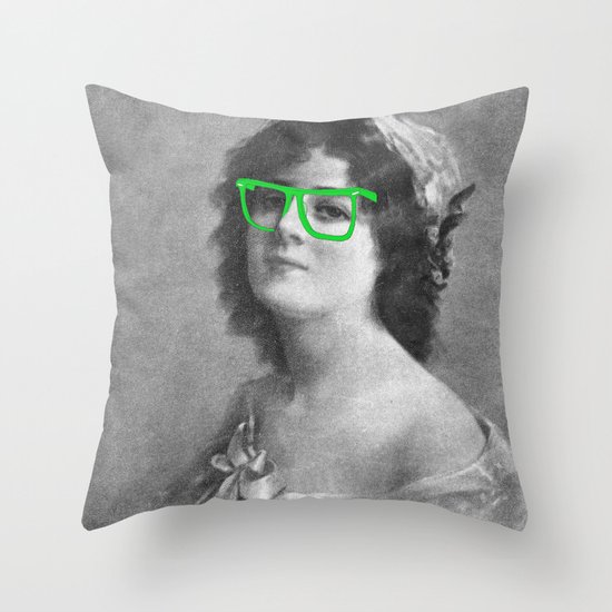 Josephine is a Hipster Throw Pillow