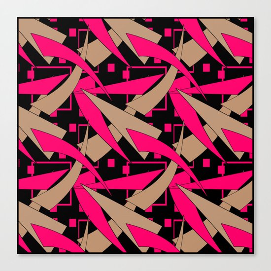 Creative abstract pattern . Geometric shapes .4 Canvas Print