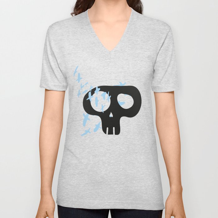 Skull #2 V Neck T Shirt