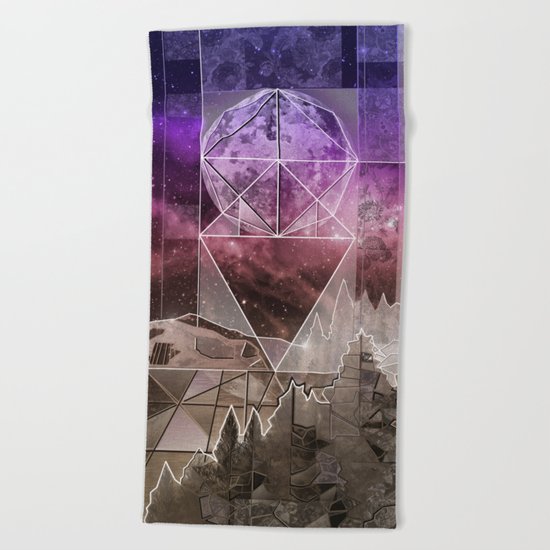 night forest 4 Beach Towel