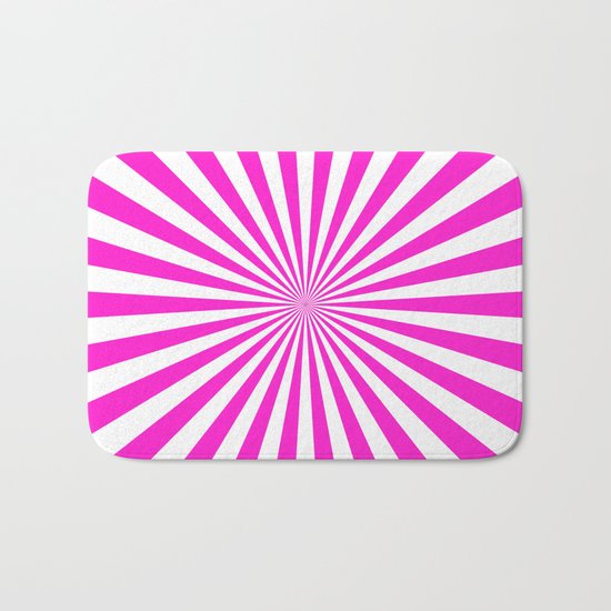 Starburst (Hot Magenta/White) Bath Mat
