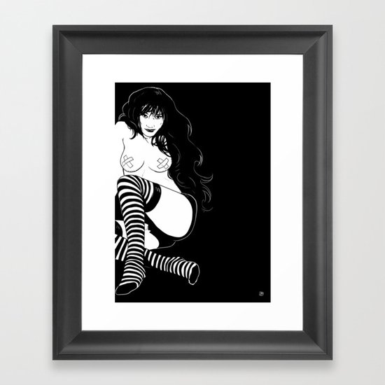 Striped socks Framed Art Print