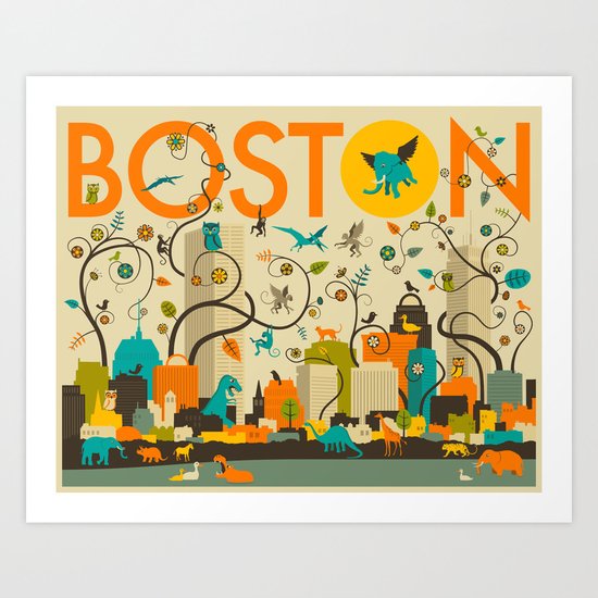 WILD BOSTON Art Print
