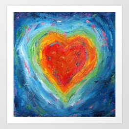 Rainbow Heart Healing Art Print
