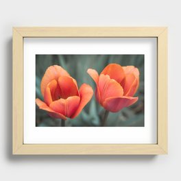 Two Tulips Recessed Framed Print