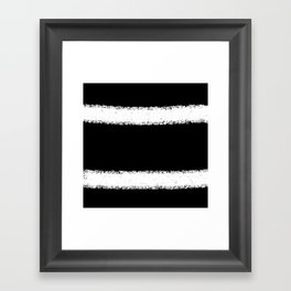 Black and white stripes 2 Framed Art Print