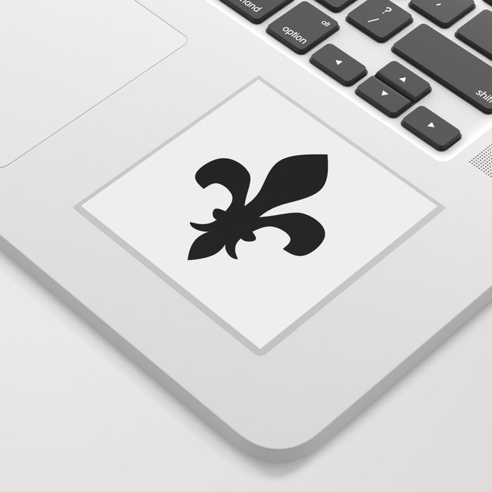 Fleur de Lis (Black & White) Sticker