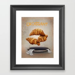 Croissant illustration  Framed Art Print