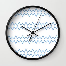 Jordy Blue Mountainscape | Beautiful Interior Design Wall Clock | Pattern, Mountainscape, Interiordesign, Color, Graphicdesign, Monochrome, Design, Blue, Lines, Tones 