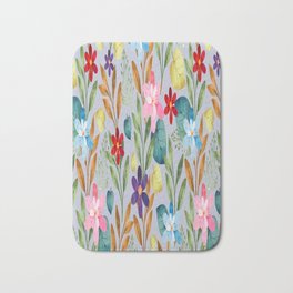 Painting-watercolor-flowers-pattern Bath Mat