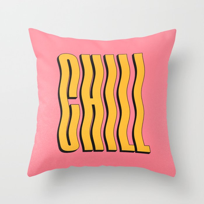 Chill: Wavy Summer Edition Throw Pillow