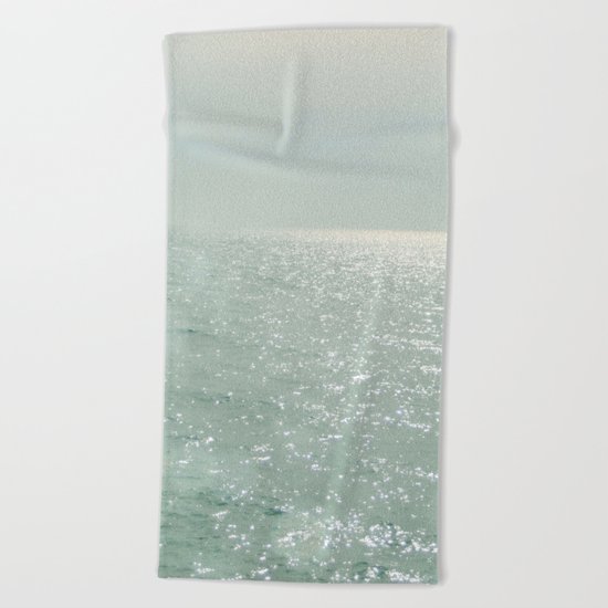 The Silver Sea Beach Towel