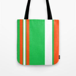 Italian Flag Flipped Red, White And Green Stripes Tote Bag