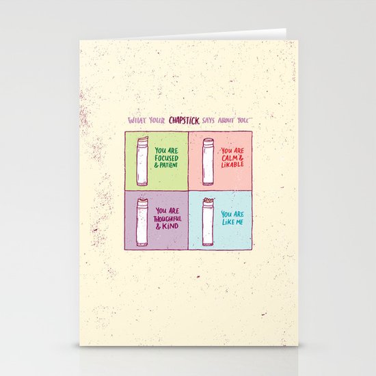 What Your Chapstick Says About You Stationery Cards