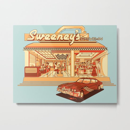 Sweeney's Diner Metal Print