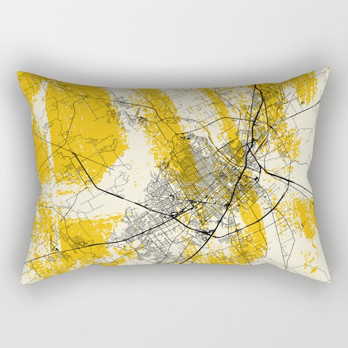 Waco, Texas - USA - City Map Collage Rectangular Pillow