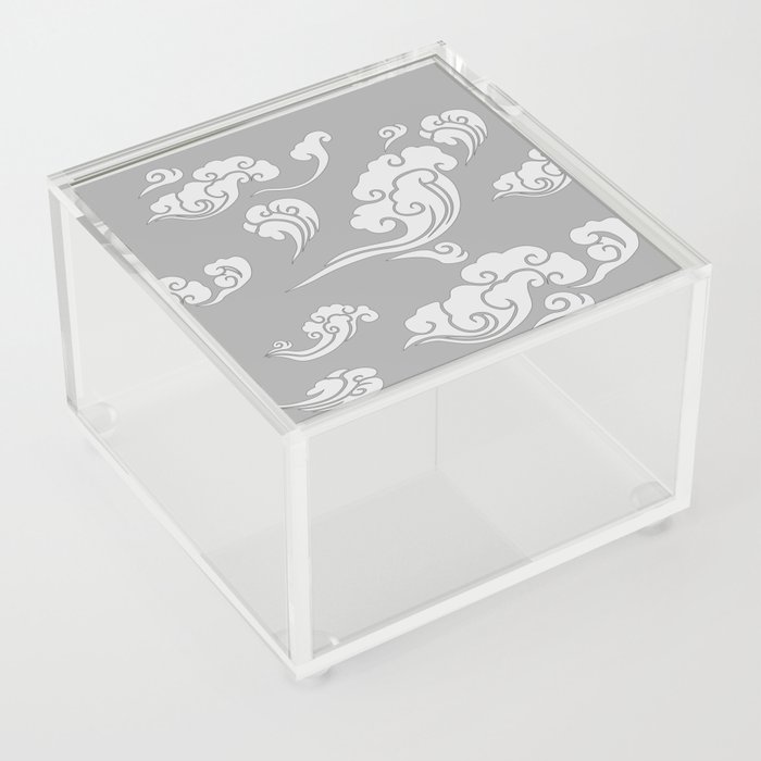 Cloud Swirls - White Acrylic Box