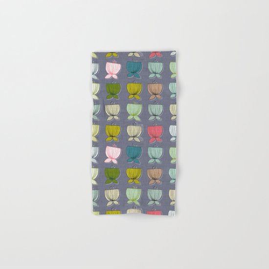 flower cups amethyst art Hand & Bath Towel