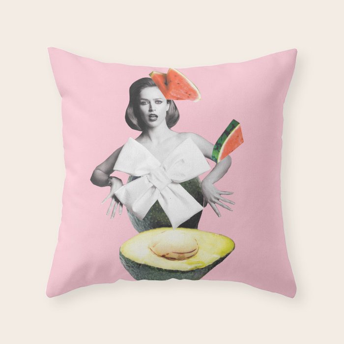 Roly Poly Avocado Throw Pillow By Kikicastel Society6