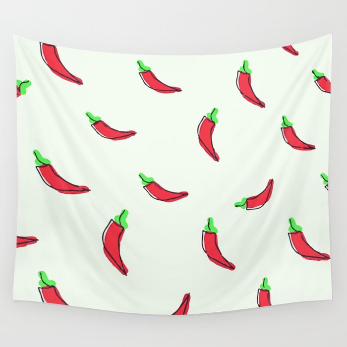 chili pepper Wall Tapestry
