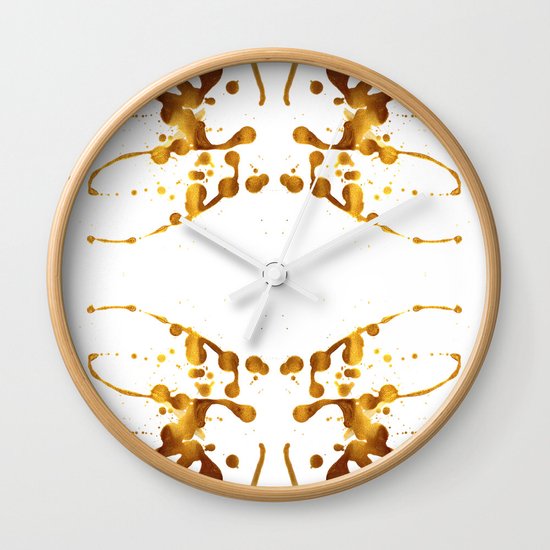 Symmetria Gold 1 Wall Clock