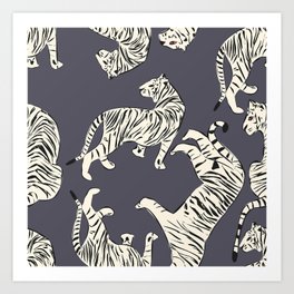 White tiger pattern 002 Art Print