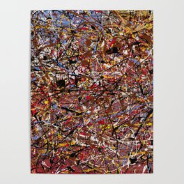 ELECTRIC 071 - Jackson Pollock style abstract design art, abstract painting Poster
