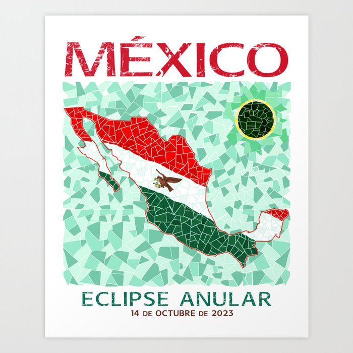 Mexico Annular Eclipse 2023 Art Print