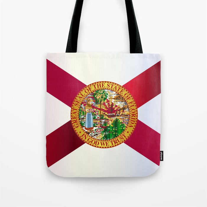 Florida State Metal Flag Tote Bag