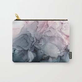 Blush and Payne's Grey Flowing Abstract Painting Carry-All Pouch